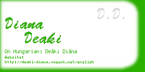 diana deaki business card