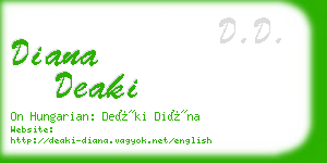 diana deaki business card